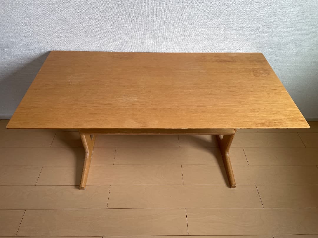 【送料込み】無印 リビングでもダイニングでもつかえるテーブル 幅1300