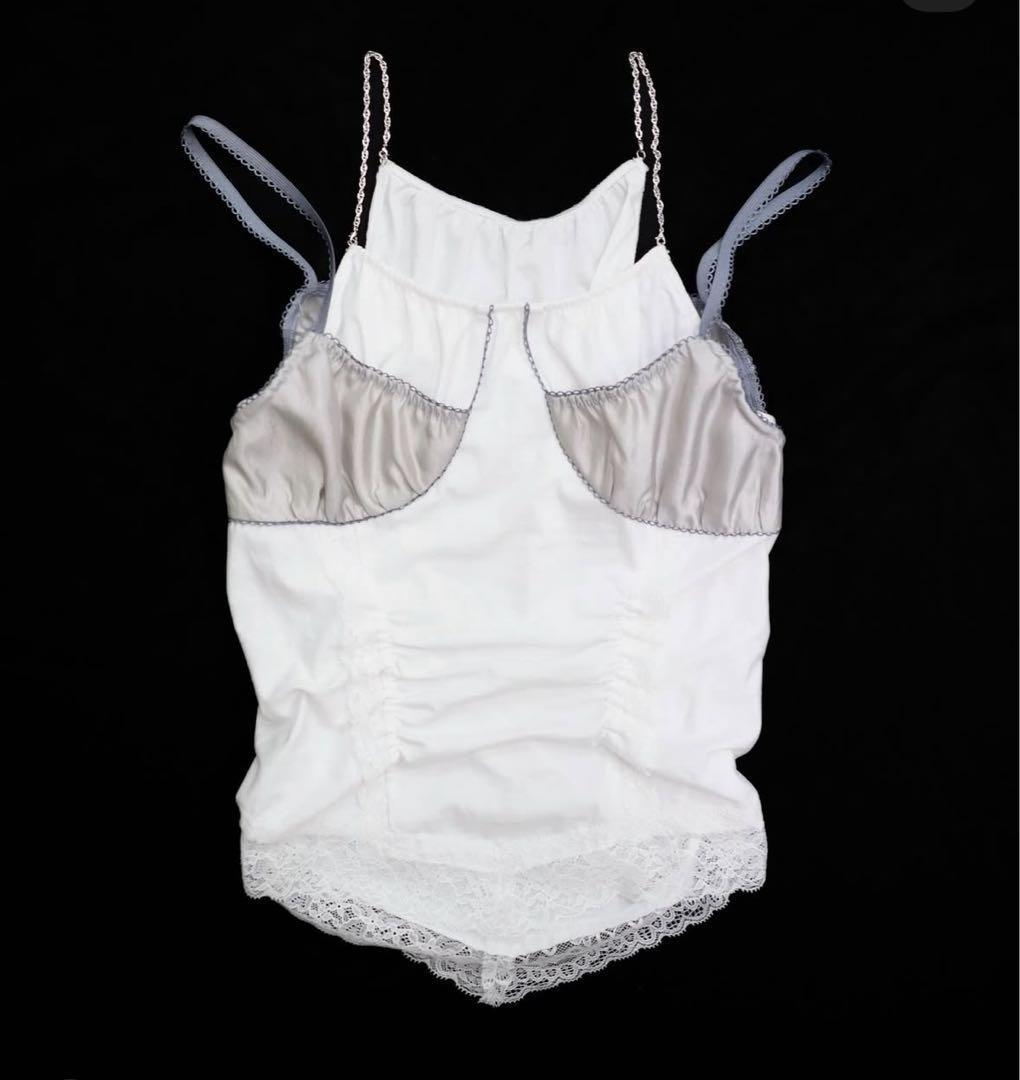 herpraha レースキャミ ホワイト litmus