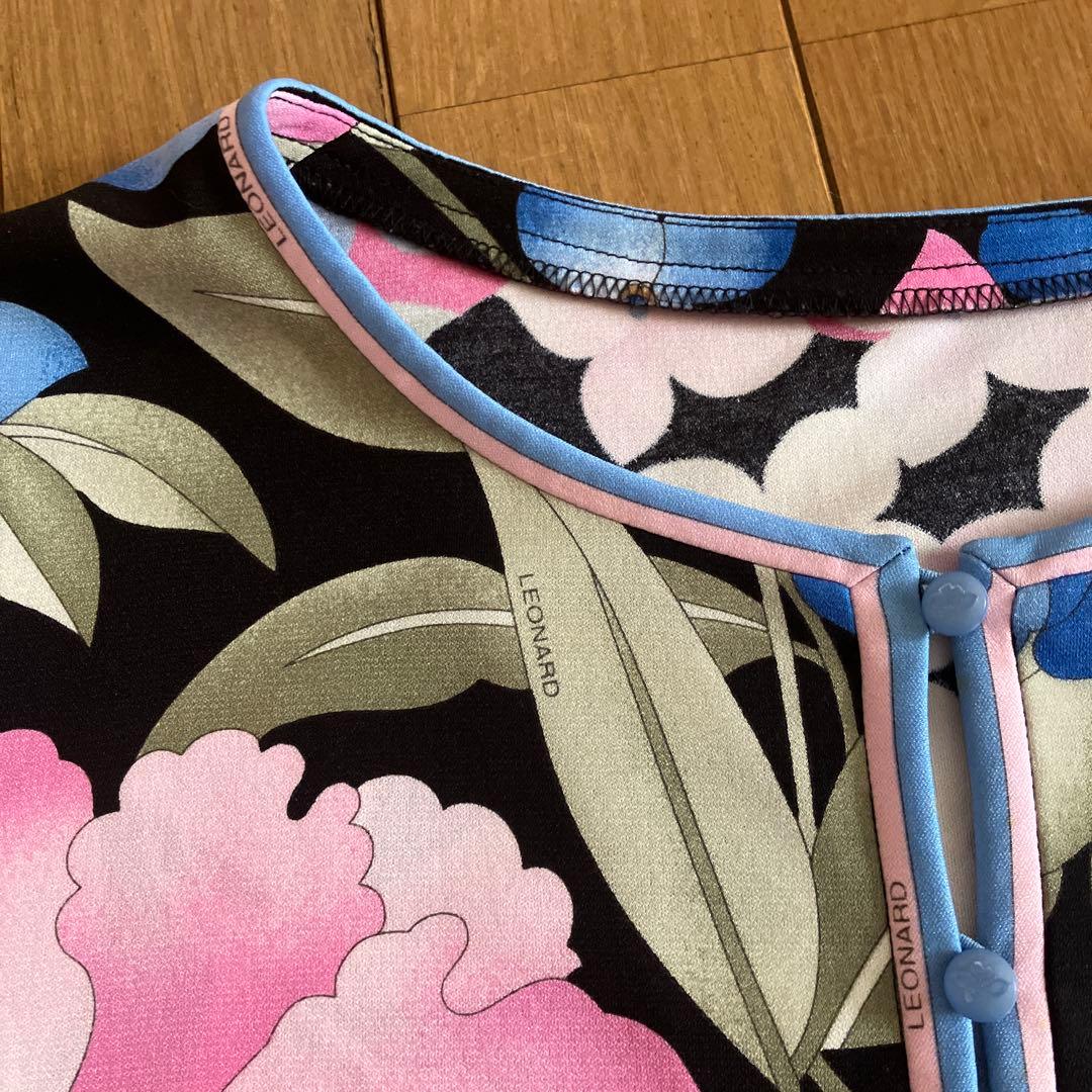 LEONARD 花柄五分袖チュニック