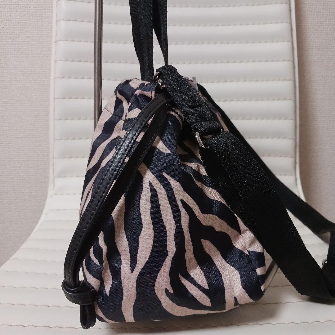 2740　レア　E/W CITY DREW STRING BAG　ゼブラ　未使用