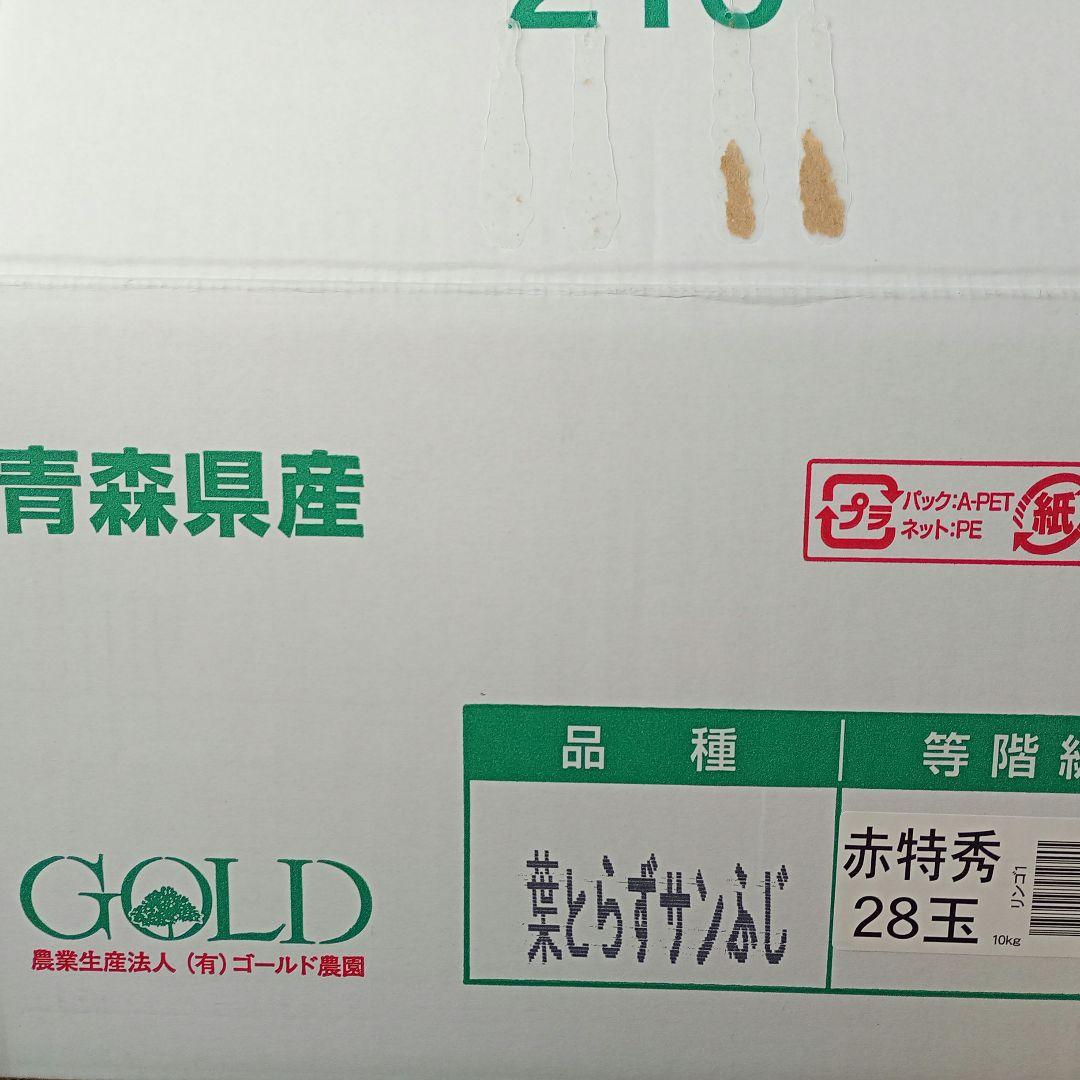 青森　葉取らずサンふじ　10キロ箱　赤特秀