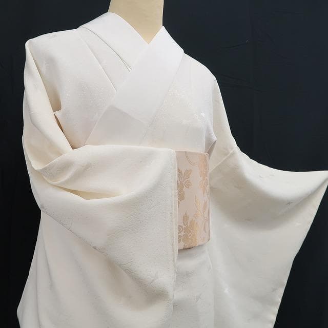 新品 鶴 着物 正絹“温もり抱いて夢見心地”仕付け糸付 長襦袢 6101