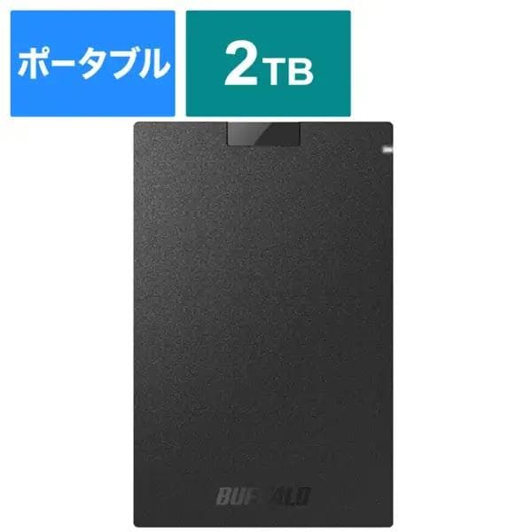 BUFFALO SSD-PGC2.0U3-BC 外付けSSD 2TB 黒色