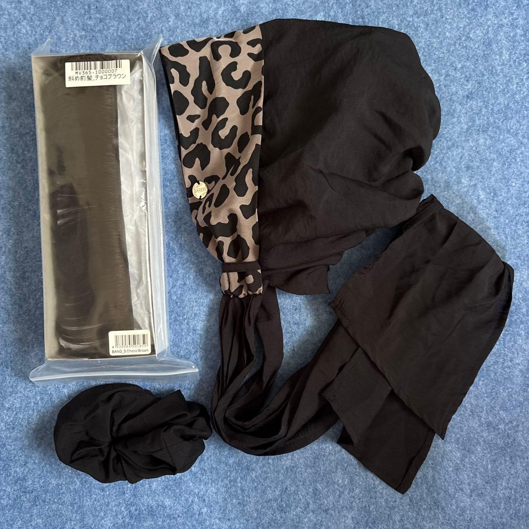 BAREN スカーフハット Leopard-Black レオパード柄