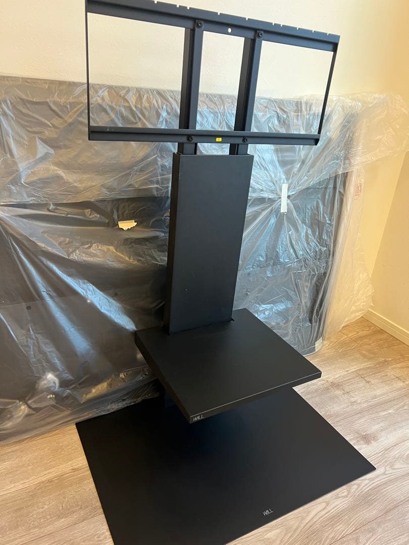 WALL ブラックテレビスタンド 取り付け金具付き