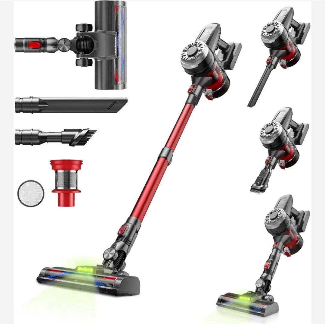 掃除機⭐️コードレス 超軽量自走式設計 グリーンLEDライト搭載 50000Pa