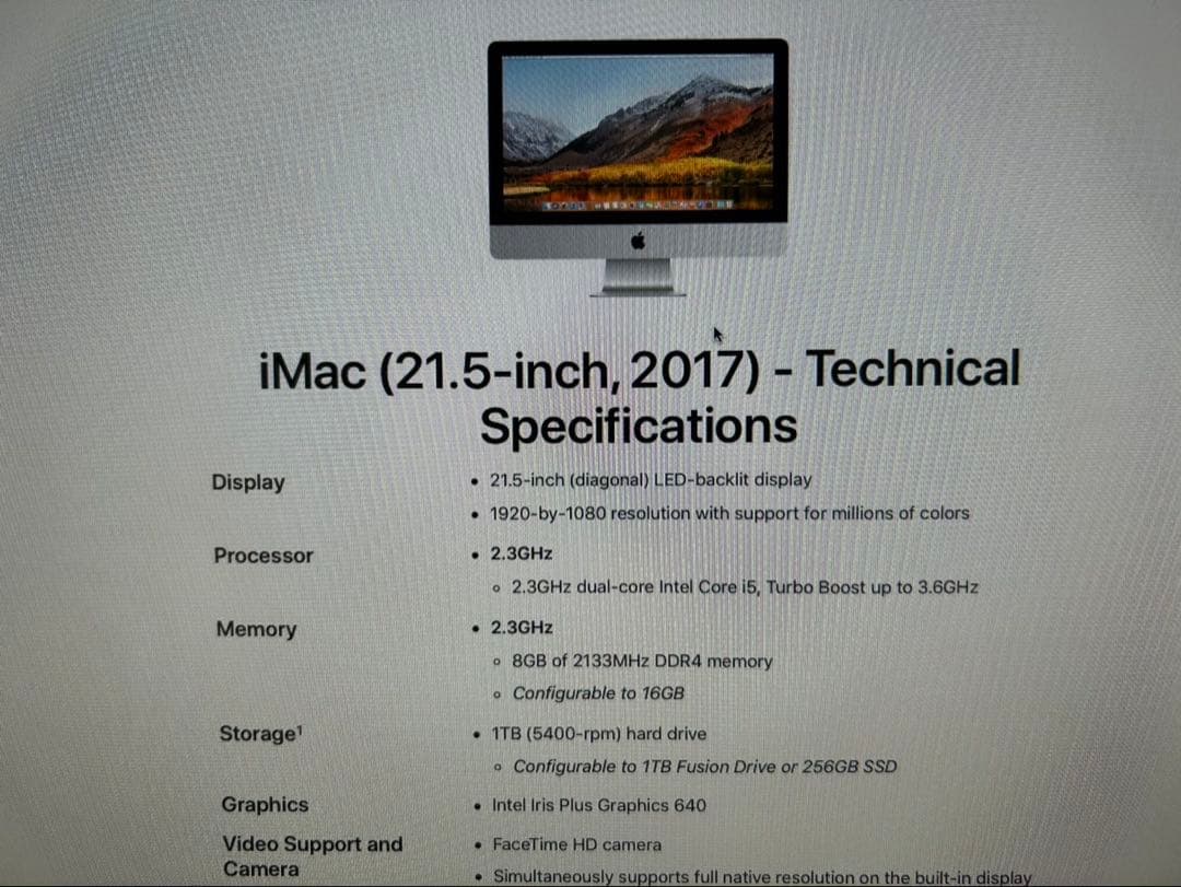 Apple iMac シルバー 本体 + キーボード + マウス