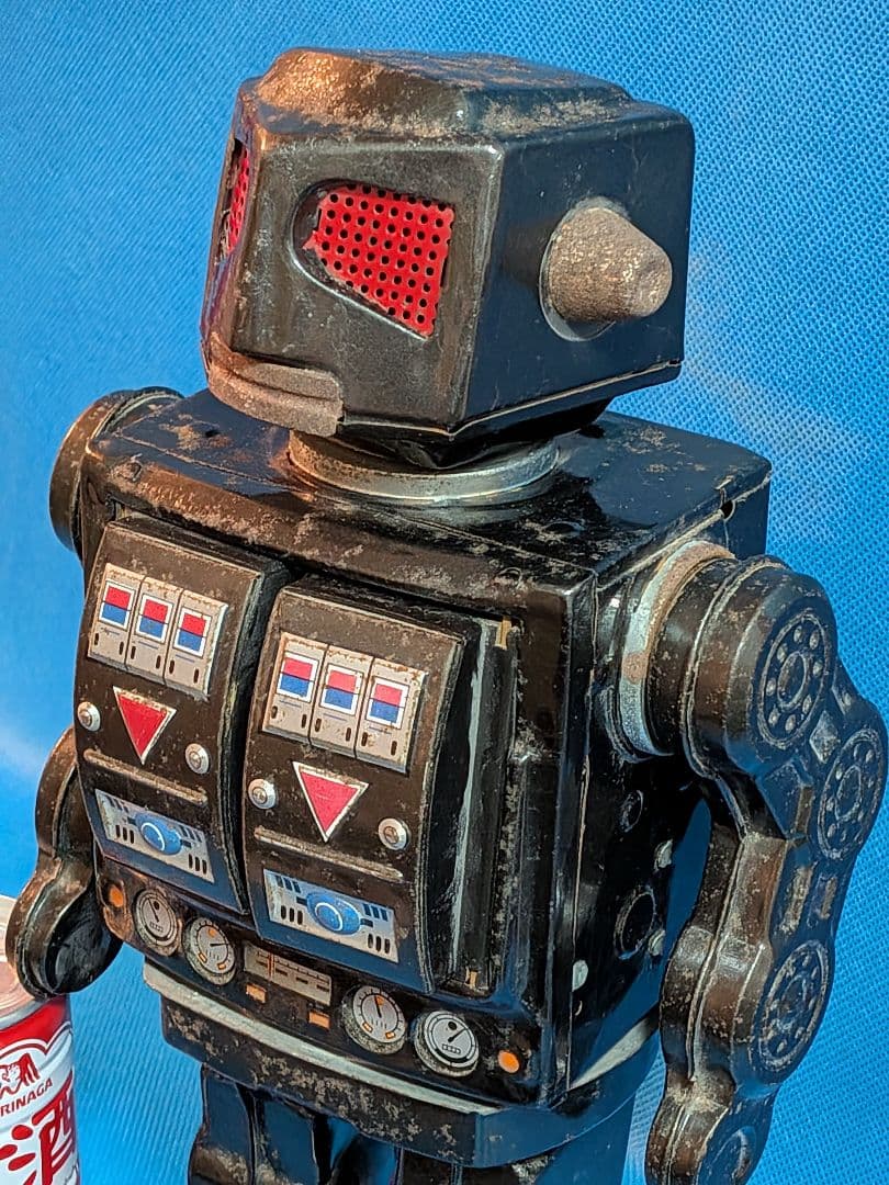 １９６０年代堀川玩具製「スーパー火星大王」稀少レア不動ブリキロボットジャンク扱品