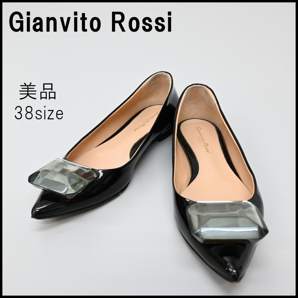 ■ □ 47369★年 ジャンヴィト ロッシ パンプス エナメル ブラック