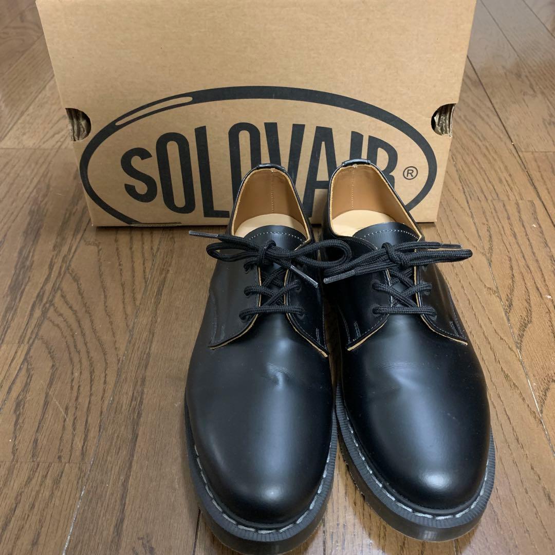 箱付・美品✨ SOLOVAIR ソロヴェアー プレーントゥ 3ホール UK6½