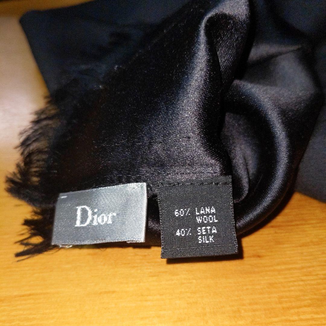 Dior HOMME ストール（黒）Bee刺繍入り