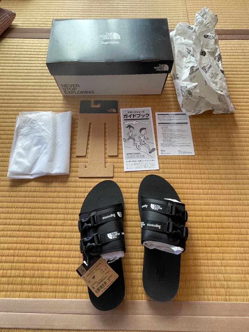 未使用 Supreme North Face サンダル ブラック 27cm