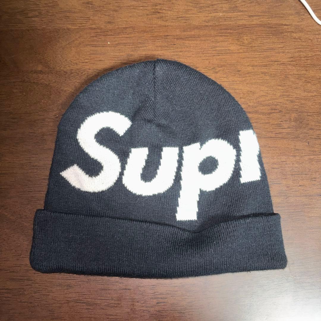Supremeビッグロゴビーニー黒