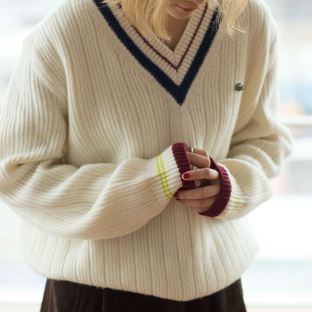 ゅーぽむ♡です☆LACOSTE ラコステ☆チルデンニット Lサイズ