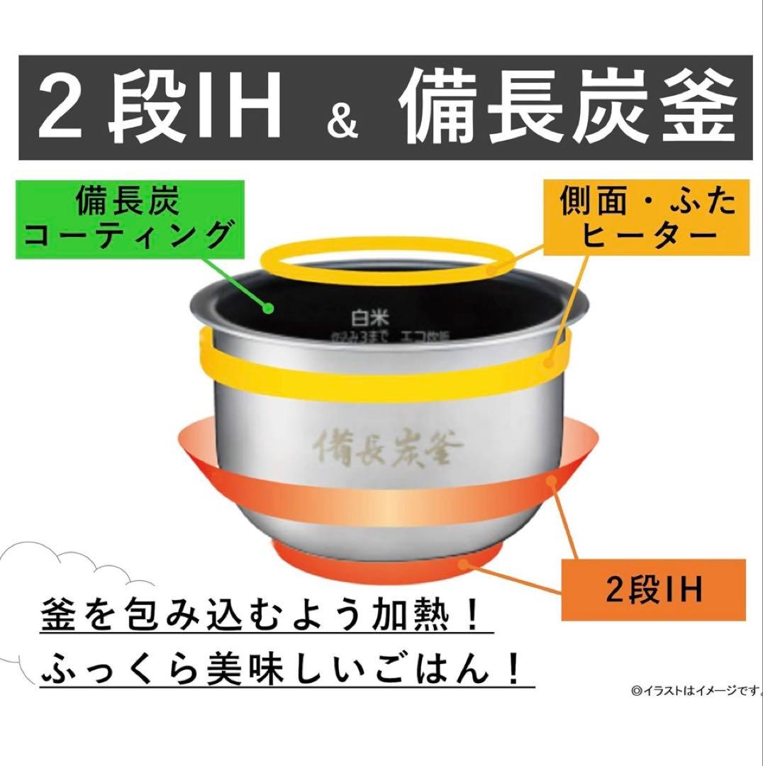 パナソニック 炊飯器 3.5合IH フラット天面 ブラック SR-KT060-K