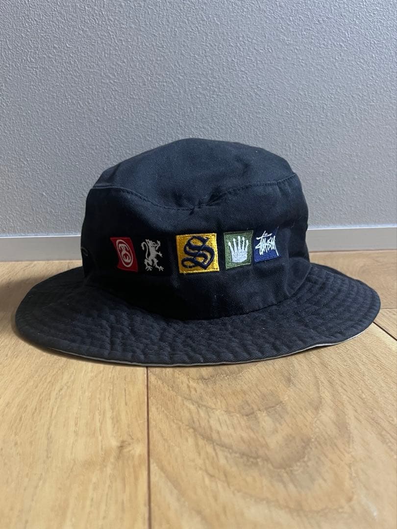 【 stussy 紺タグ オールドステューシー 歴代ロゴ バケットハット】