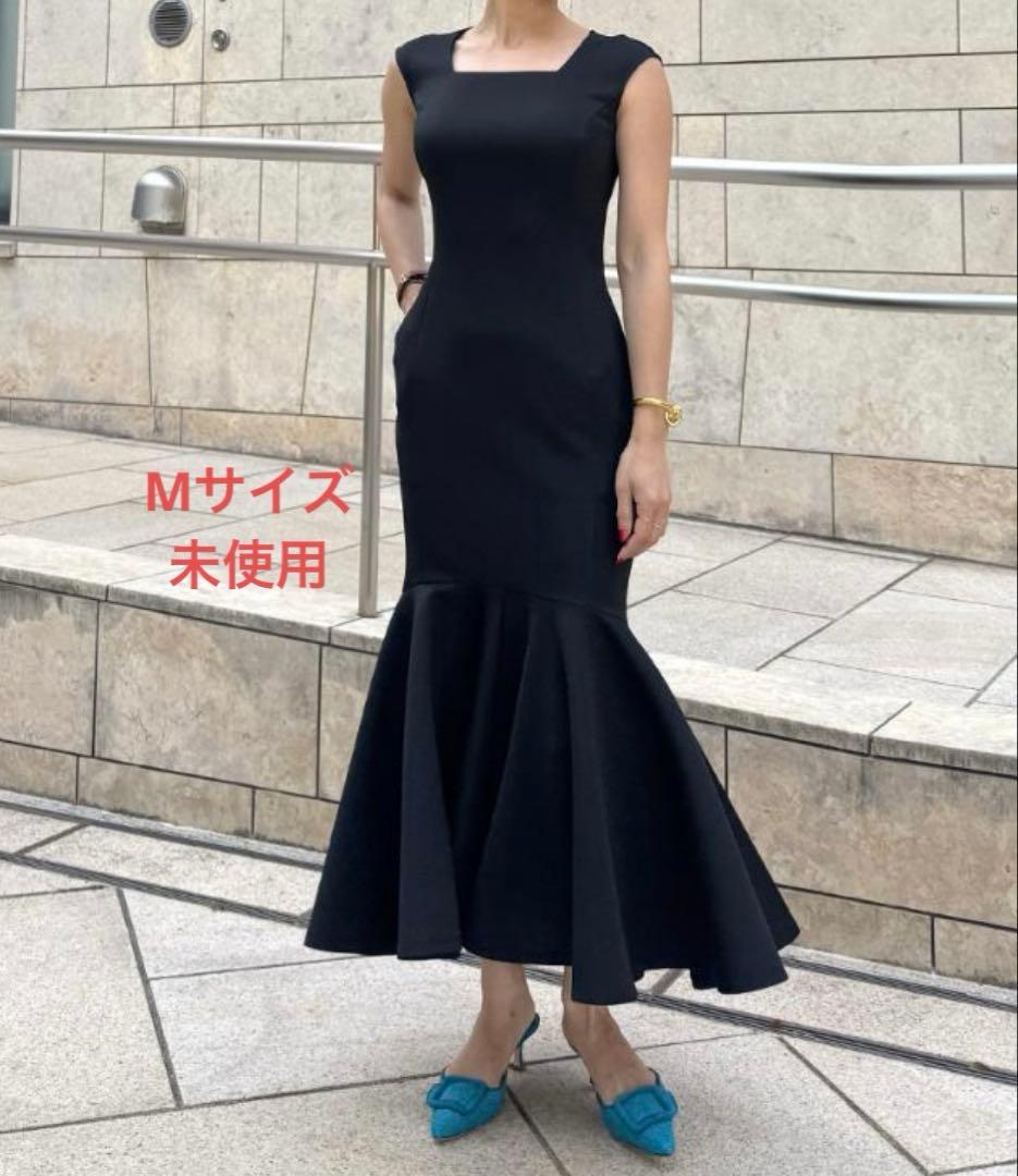 R【未使用】JENNE マーメイドカットソーワンピース Mサイズ ブラック