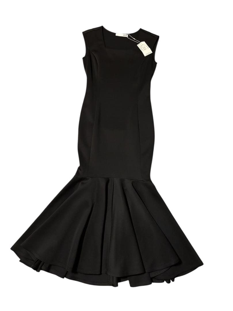 R【未使用】JENNE マーメイドカットソーワンピース Mサイズ ブラック