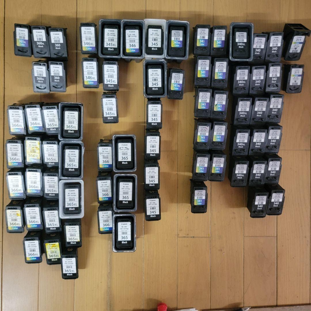 ☆使用済み純正キヤノン空インクカートリッジBC系各種74本