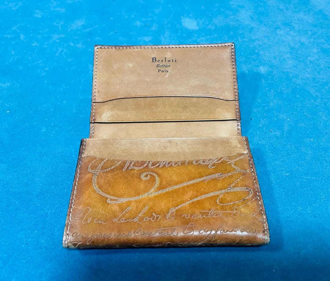 ★Berluti カリグラフィー レザー名刺入れ 名刺ケース カードケース