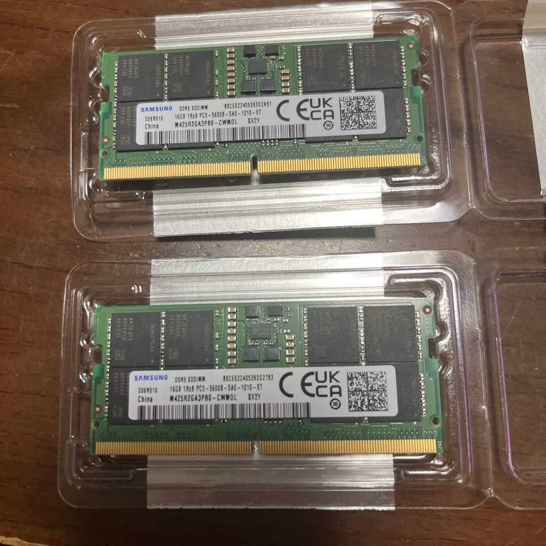 Samsung 16GB PC5-5600 DDR5 2枚せット