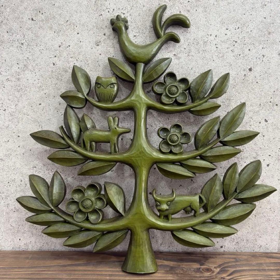 1970s SYROCO USA製 ヴィンテージ壁飾り 鳥と木