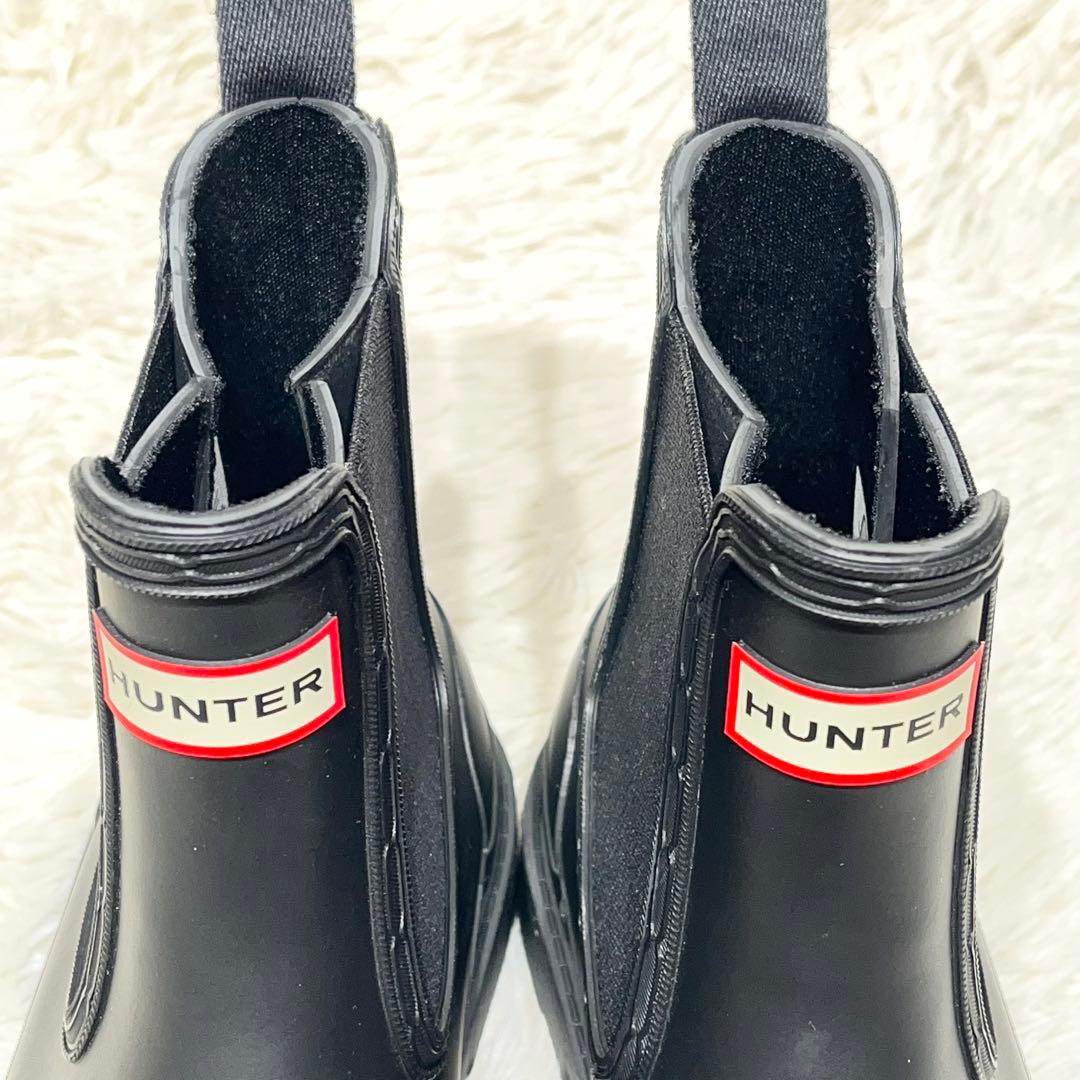 未使用級☆ハンター コマンド チェルシーブーツ 24㎝ 黒 完全防水 サイドゴア