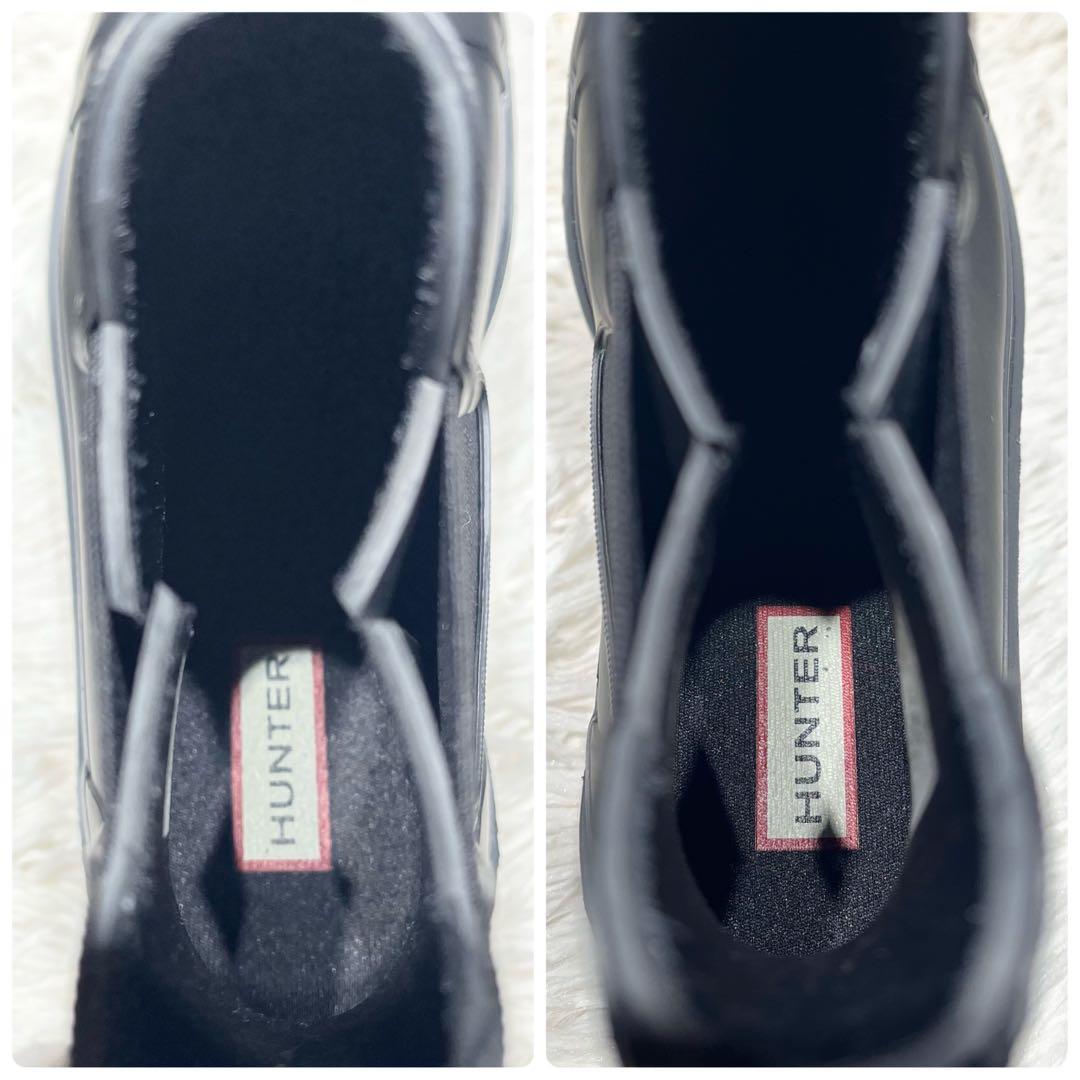 未使用級☆ハンター コマンド チェルシーブーツ 24㎝ 黒 完全防水 サイドゴア