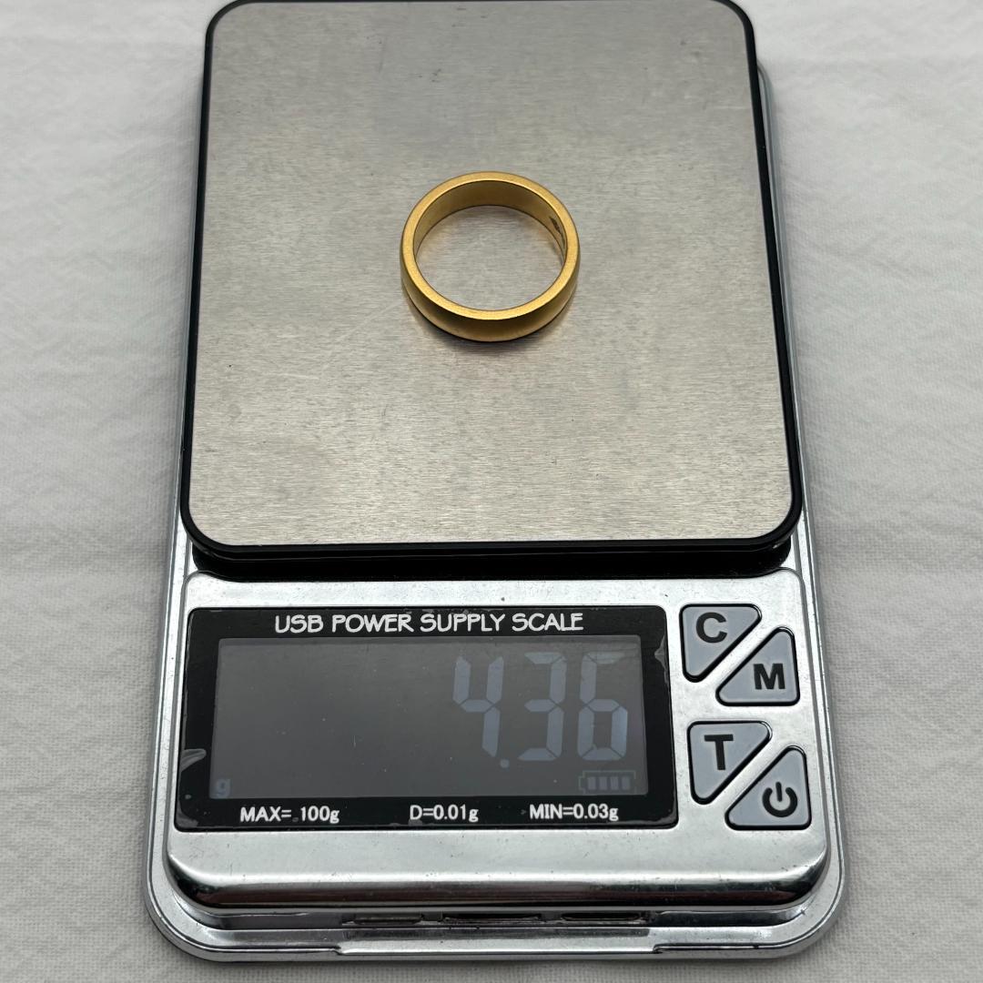 K18ゴールド マット仕上げ シンプルリング