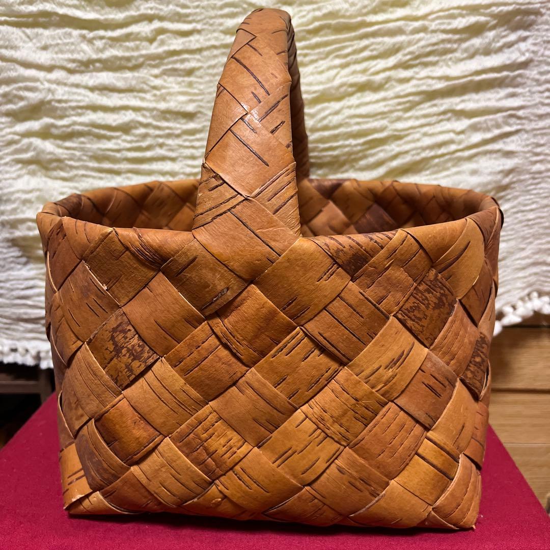 Galina ガリーナさんの白樺かご　ラウンド　フィンランド