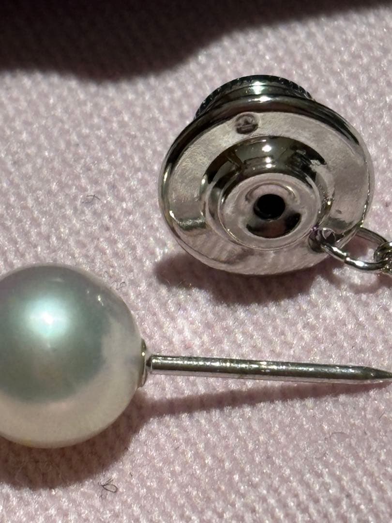 ミキモト　タイタック　ピン部分k18 ホワイトゴールド　一粒　ネクタイピン