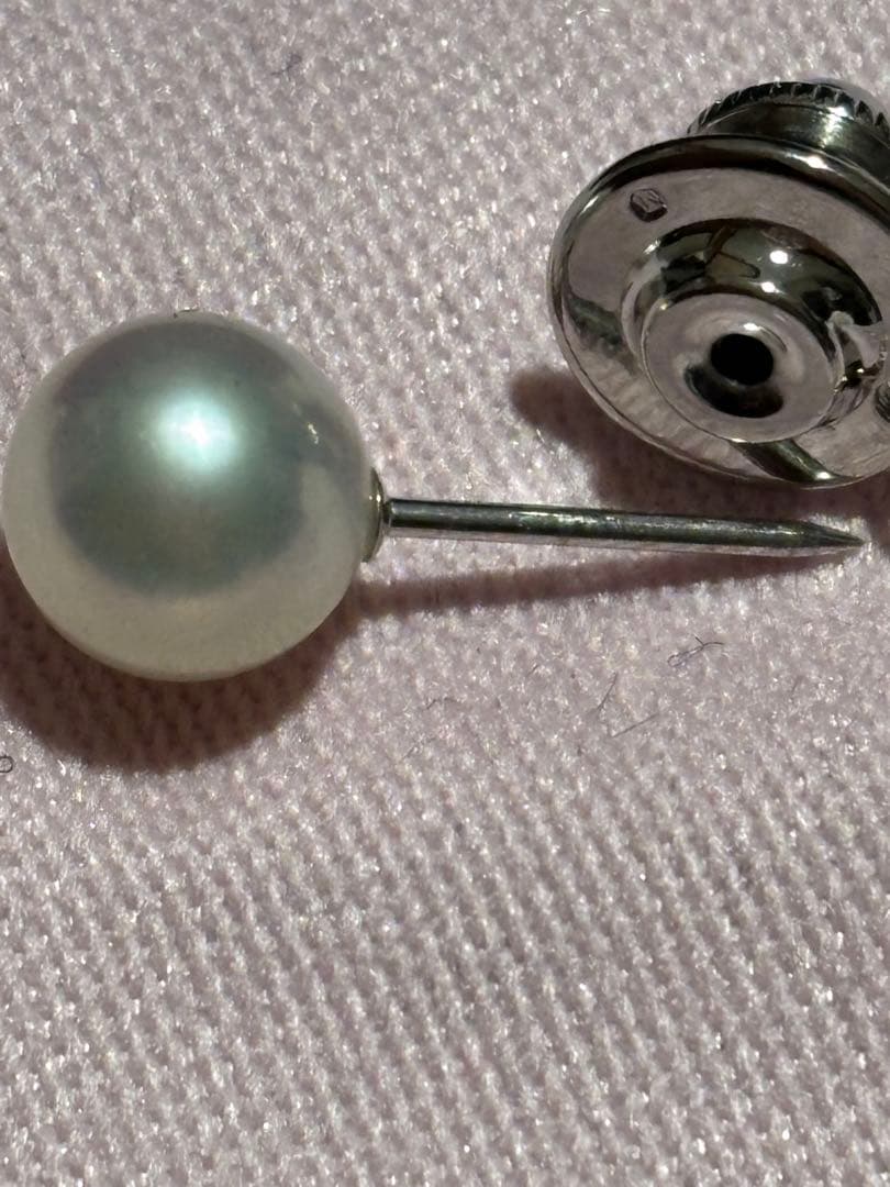 ミキモト　タイタック　ピン部分k18 ホワイトゴールド　一粒　ネクタイピン