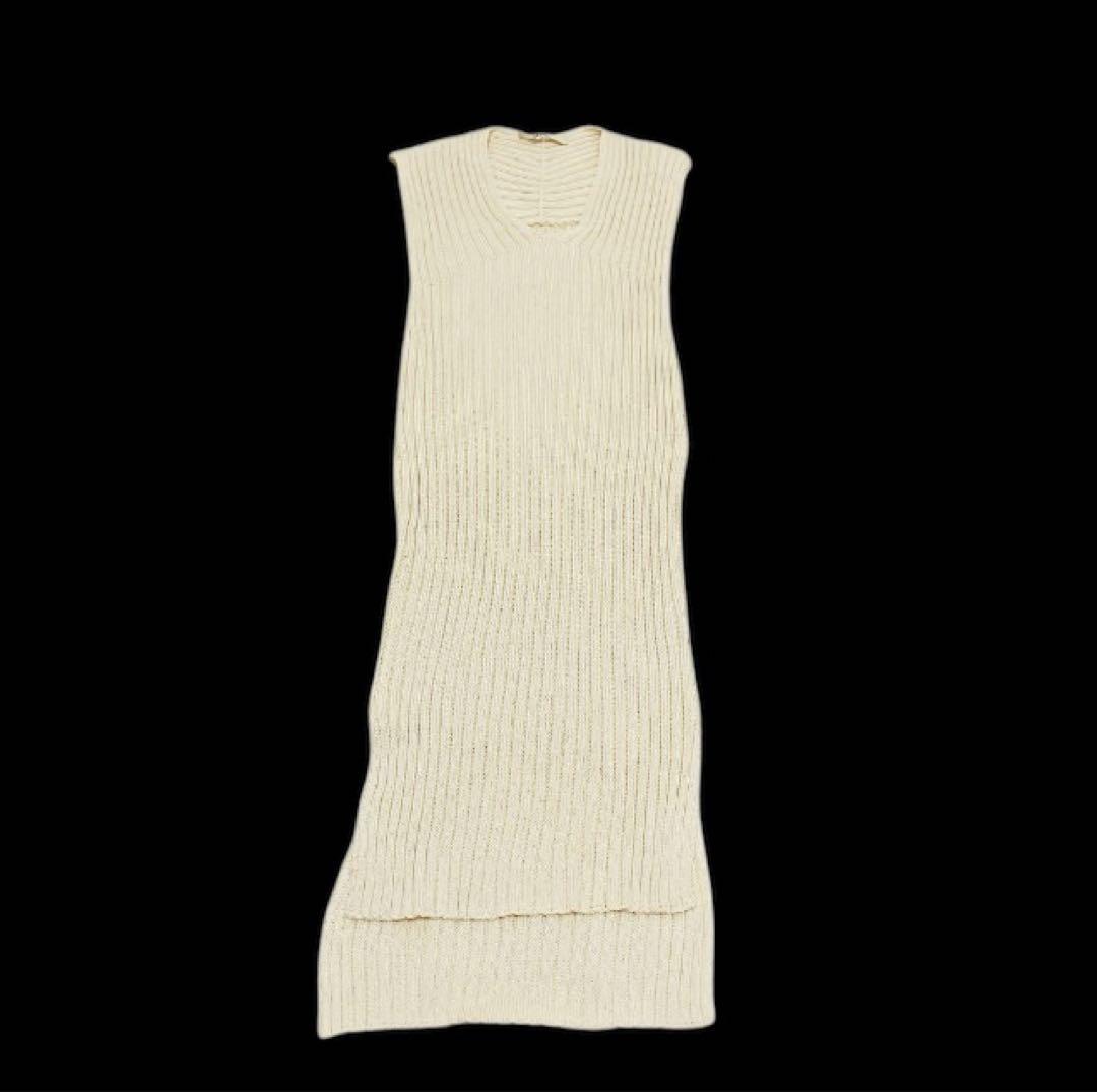 美品✨セリーヌ フィービー期 サマーニットワンピース　ノースリーブ アイボリー