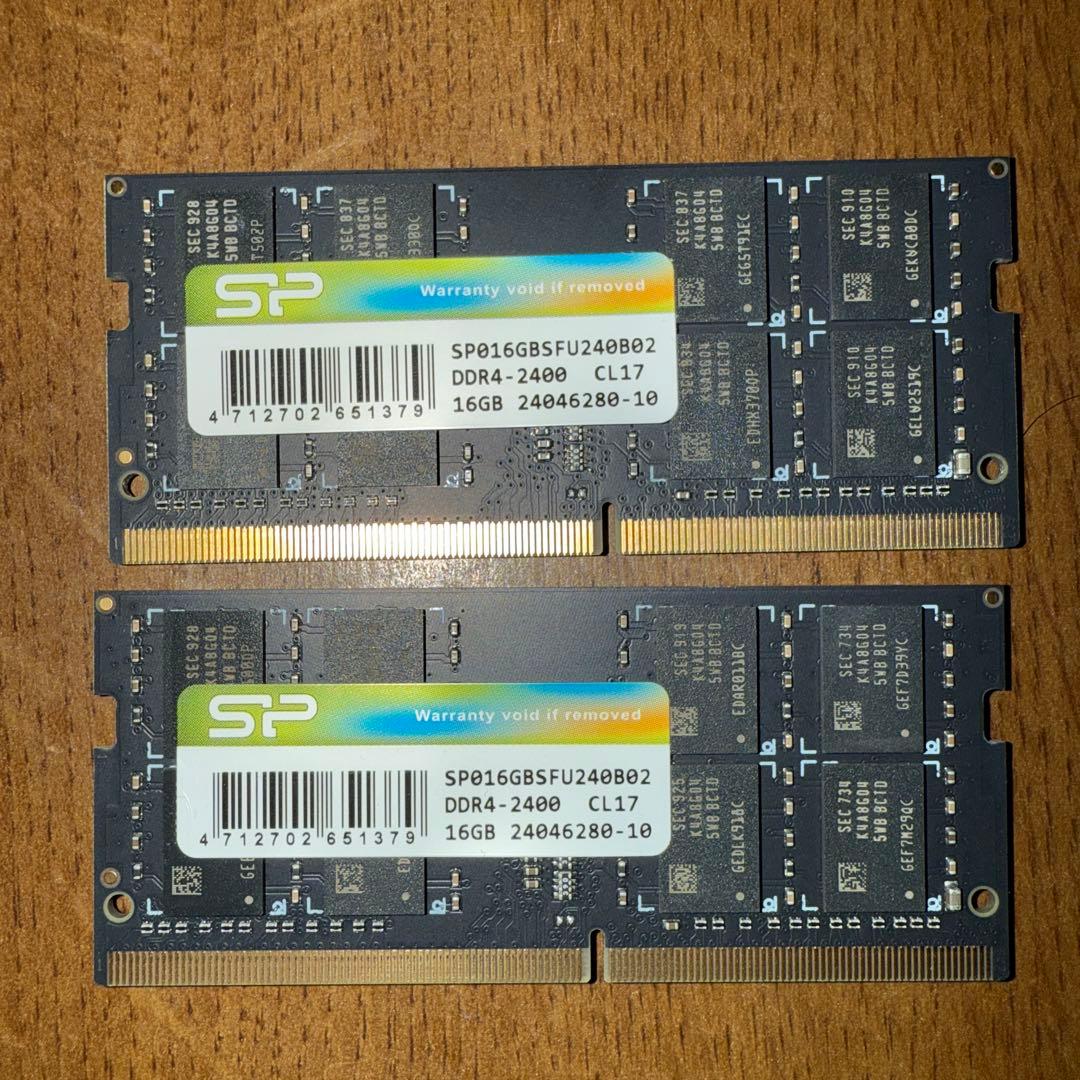 【未使用品】SP シリコンパワー DDR4-2400 16GB×2 32GB