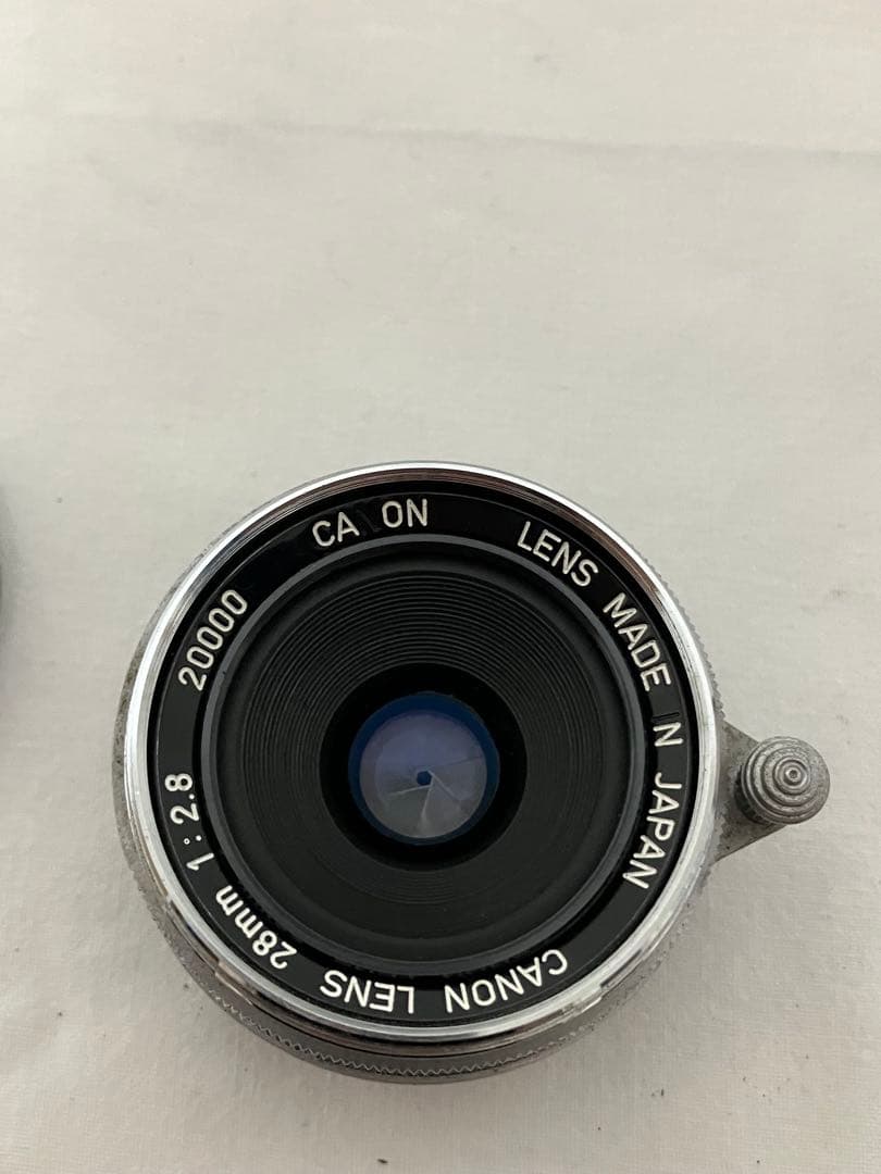 オ*ン様 キャノン 28mm F2.8 ライカLマウントレンズ 純正メタルキャッ