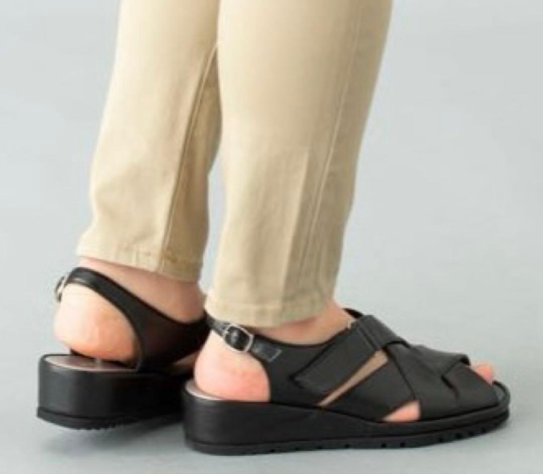 【アシックスペダラ】サンダル　ブラック 24