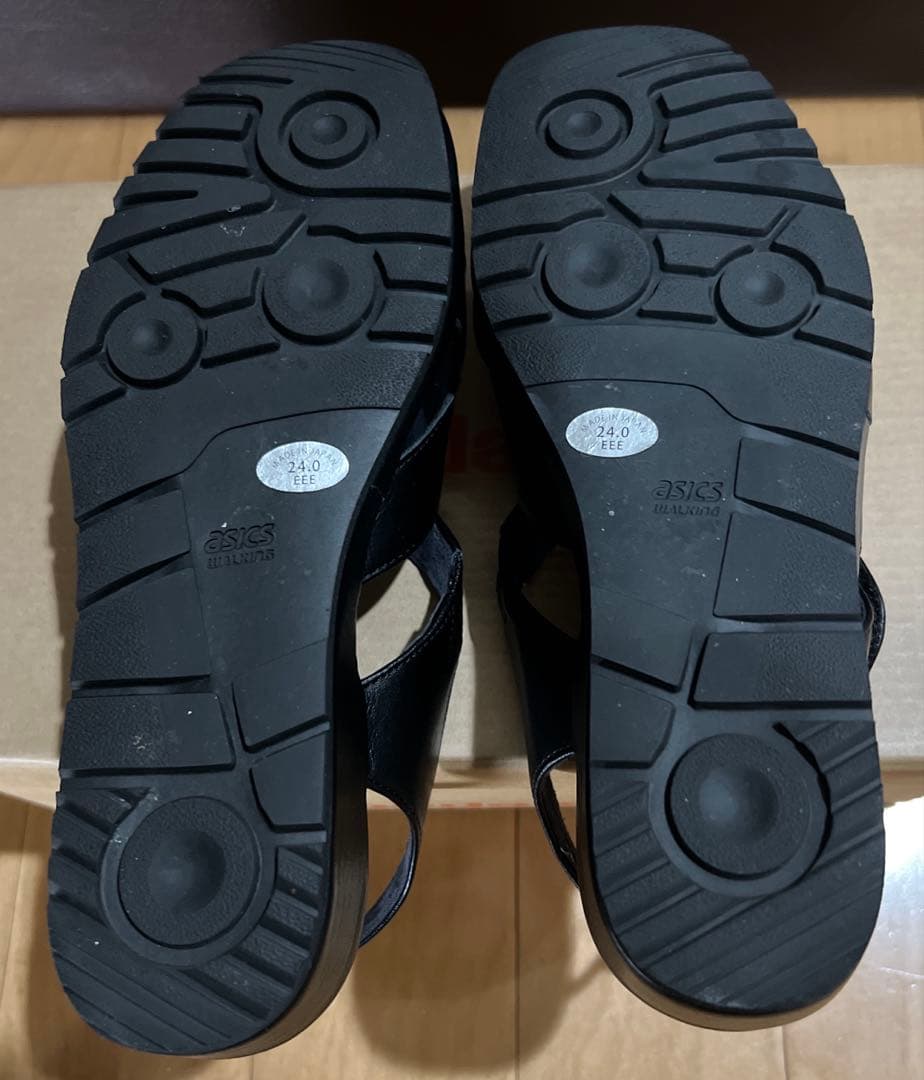 【アシックスペダラ】サンダル　ブラック 24