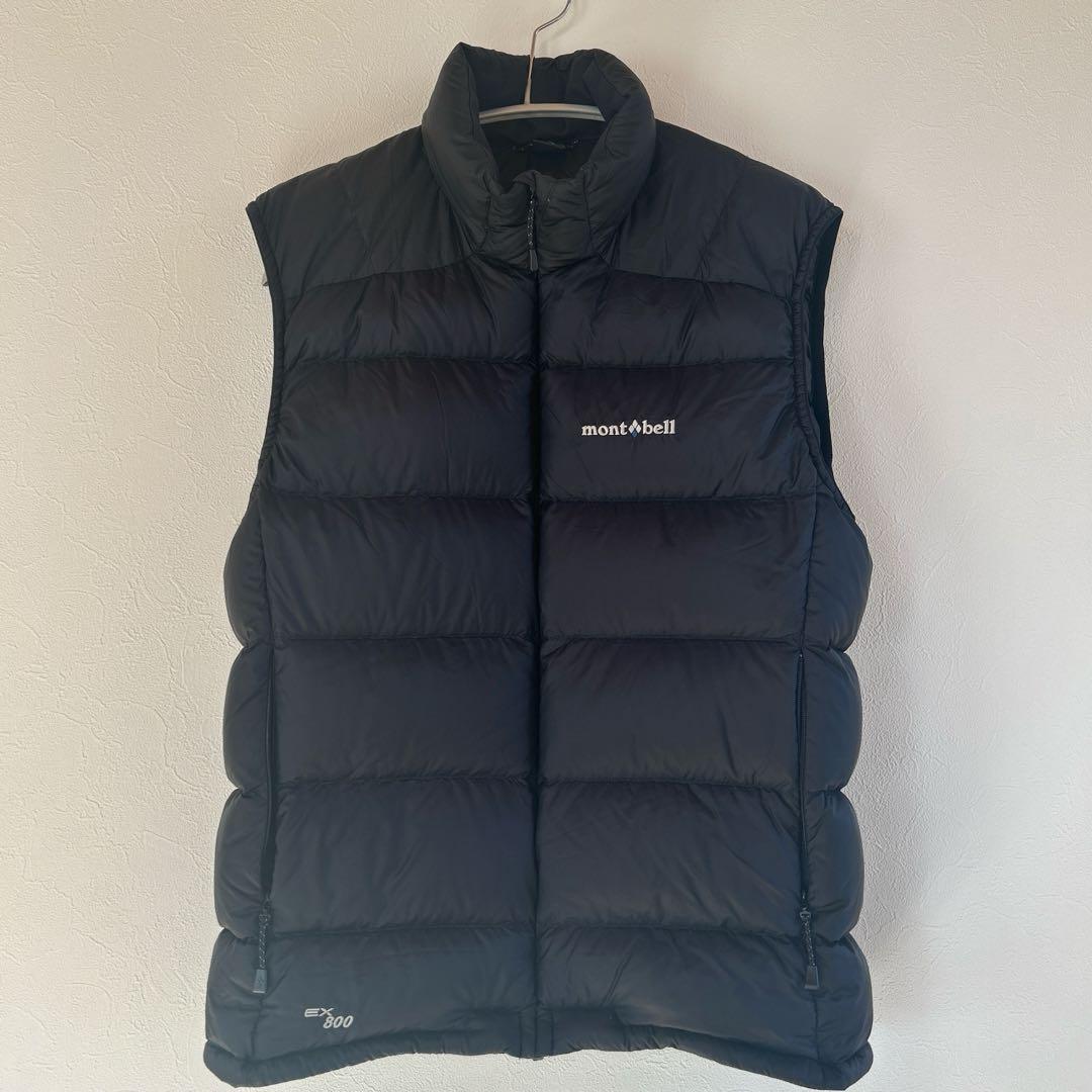 美品希少　旧ロゴ　mont-bell ライトアルパインダウンベスト　ブラック