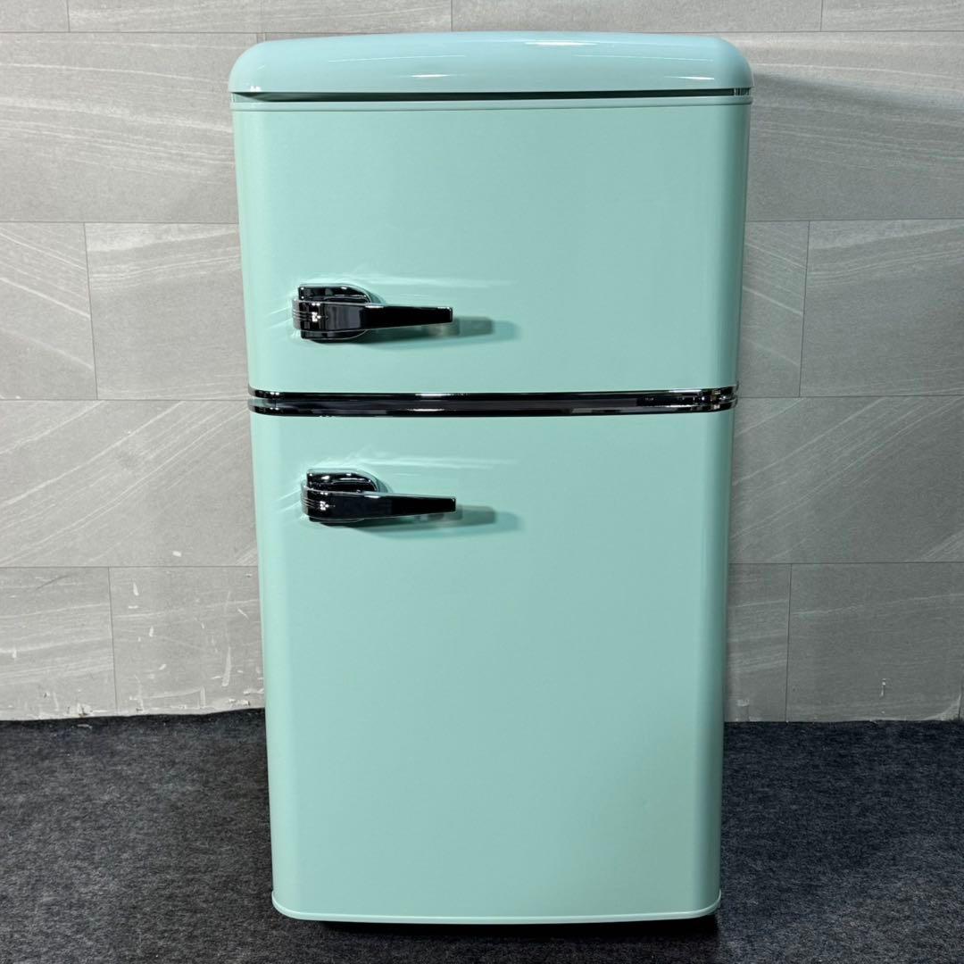 IRIS OHYAMA 冷蔵庫 小型 81L レトロ調 おしゃれ d3228
