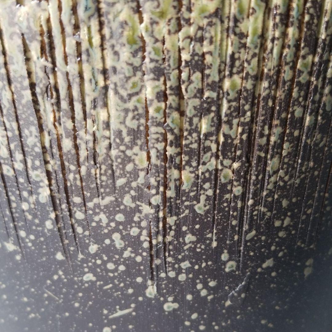 タイヤ 信楽焼傘立て 縦筋クシ目 高さ４７cm