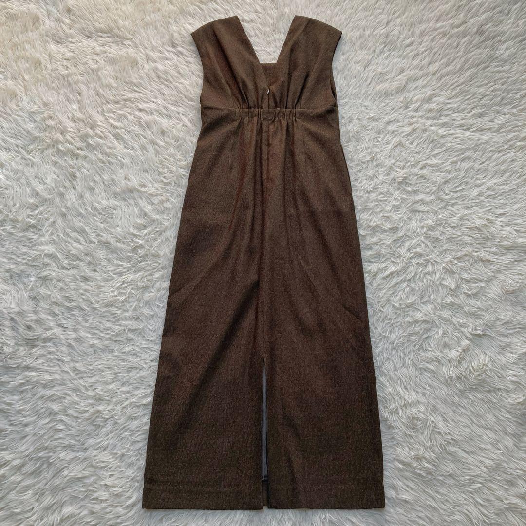 極美品✨kana ジャガード チュール セットドレス ブラウン ドレス S