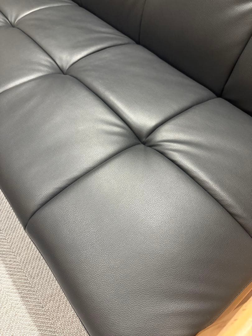 リクライニング ソファーベッド／2WAY／合皮／ブラック　取りに来れる方のみ