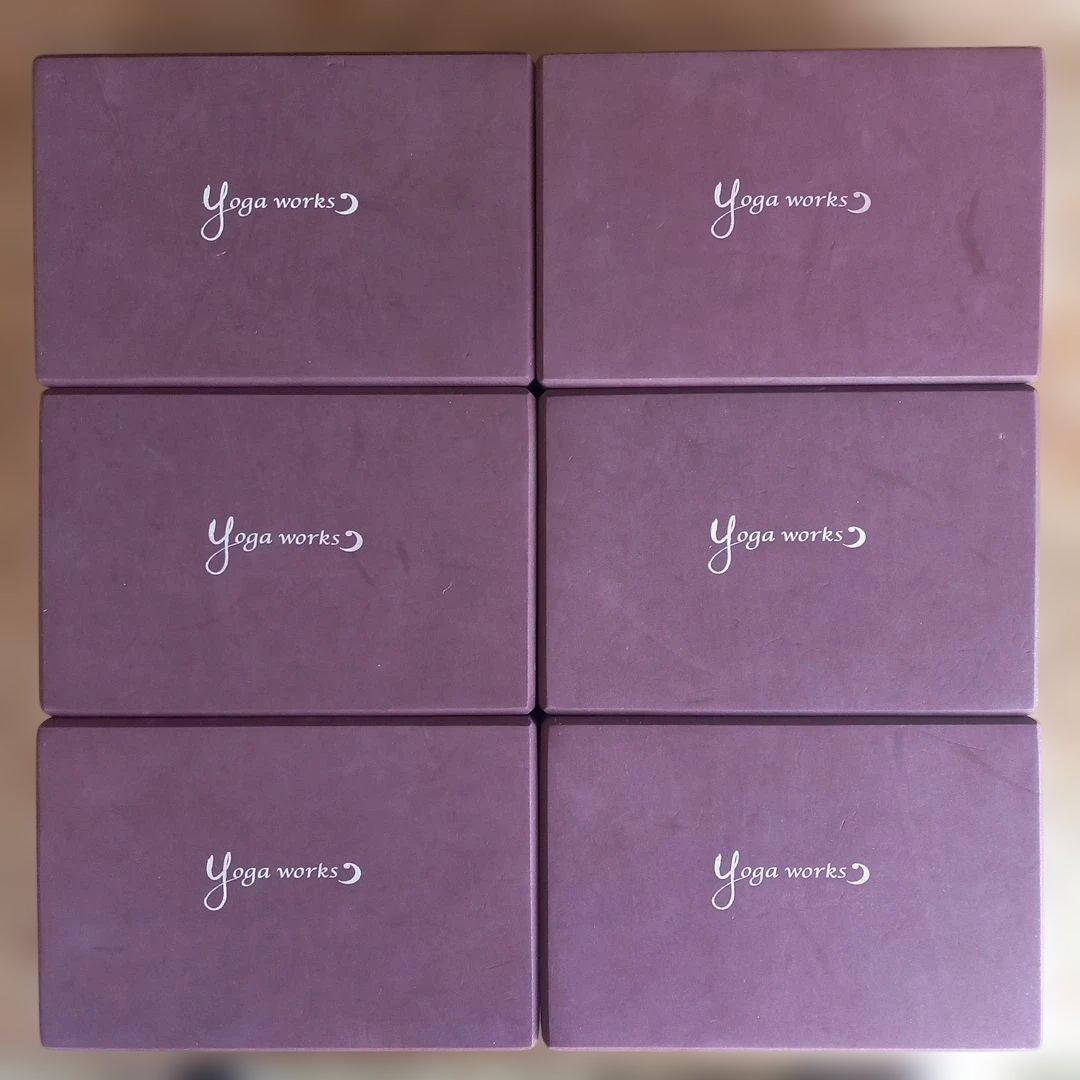 Yoga works ヨガブロック 6個セット バーガンディ