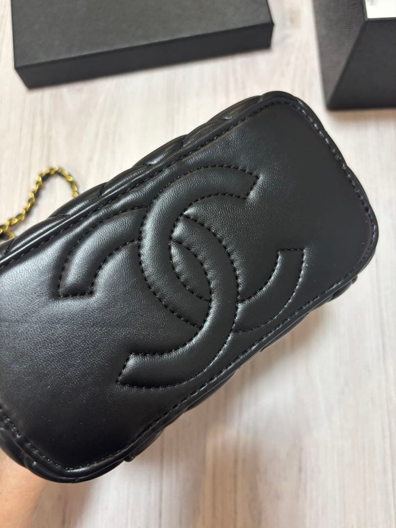 新品 ノベルティ CHANEL シャネル バニティ ショルダー バッグ ブラック