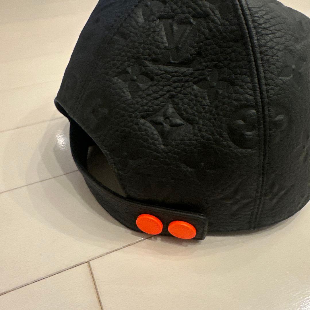 の*み様 Louis Vuitton ブラックレザーキャップ M