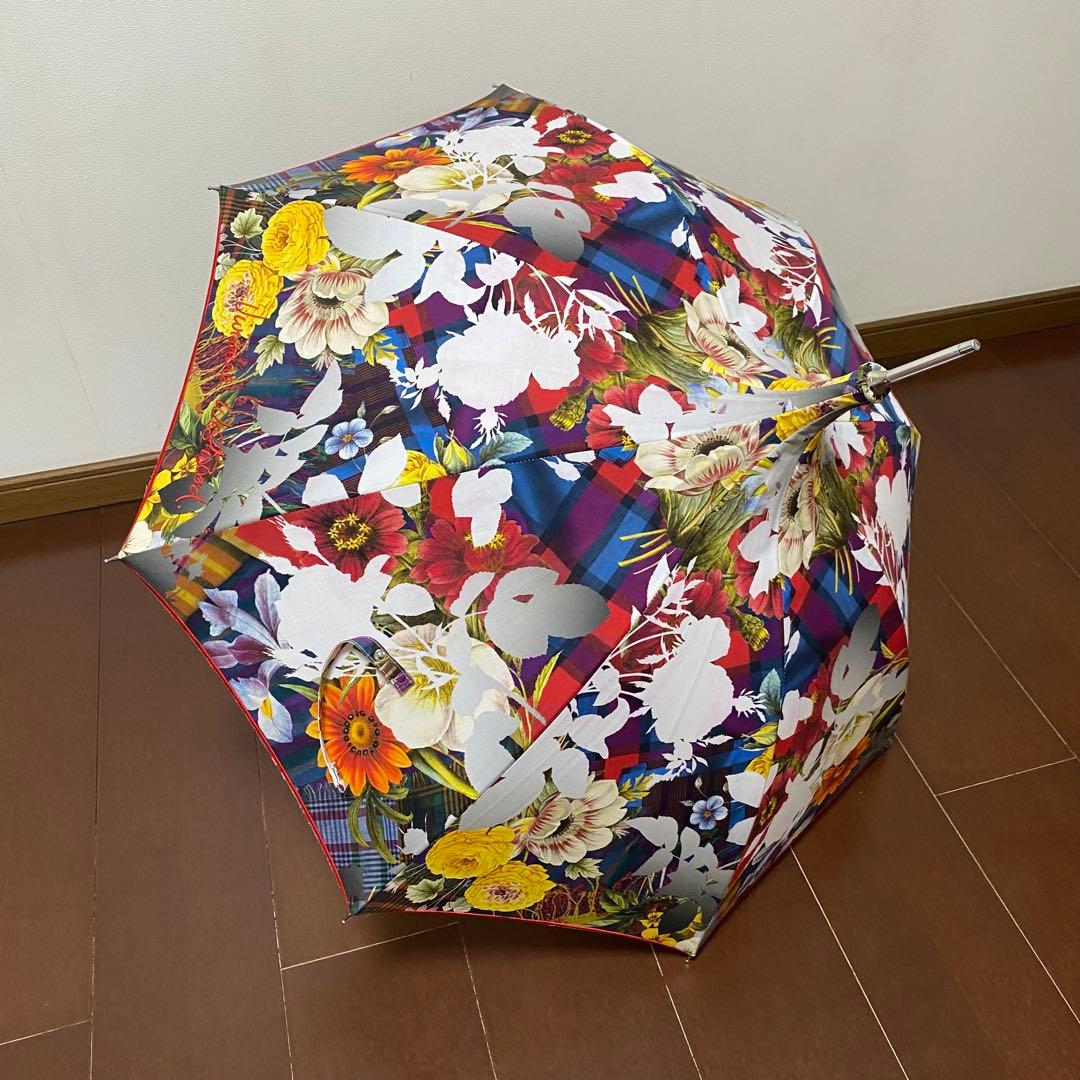 【最終価格】Vivienne Westwood 花柄 日傘 晴雨兼用 長傘 赤