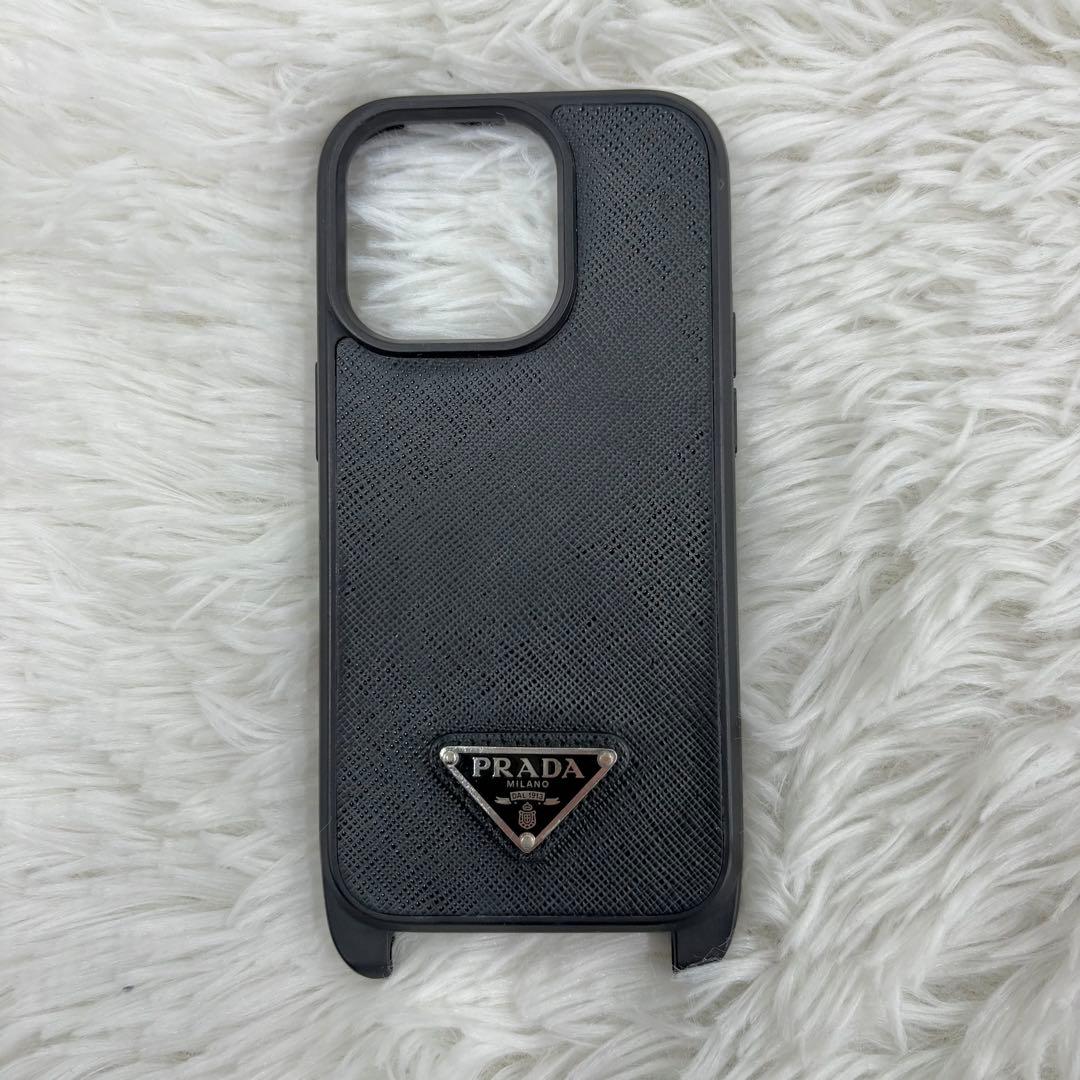 PRADA プラダ iPhoneケース 15pro ショルダー付 首掛け スマホ