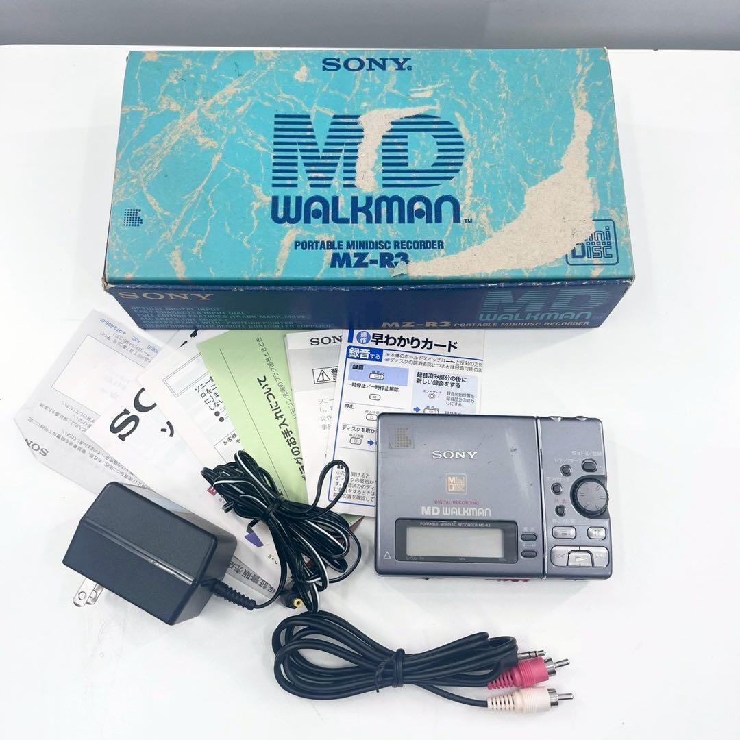 SONY MZ-R3 MDウォークマン 再生OK ACアダプター確認 箱付