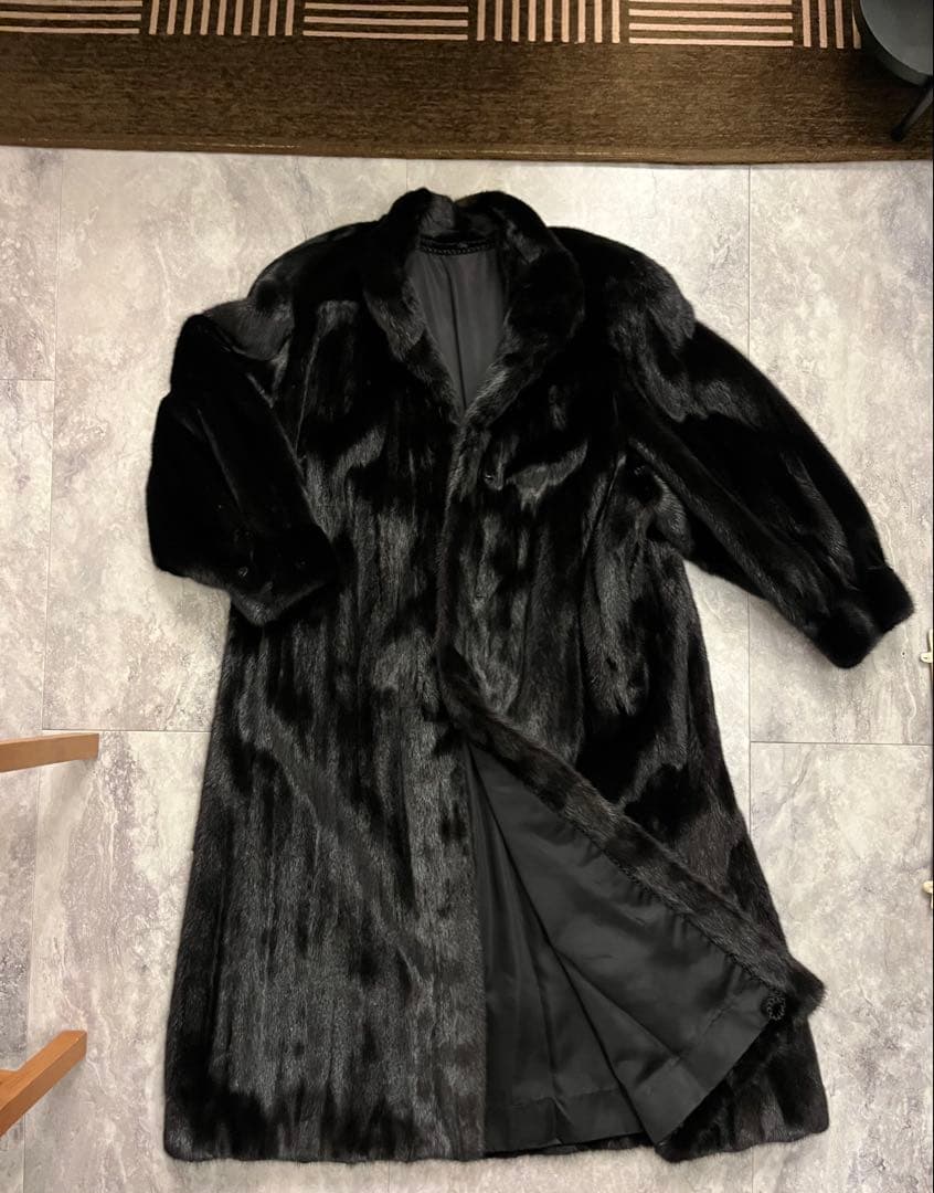 SAGA MINK サガミンク 毛皮 コート 銀タグ ロング丈　フリーサイズ