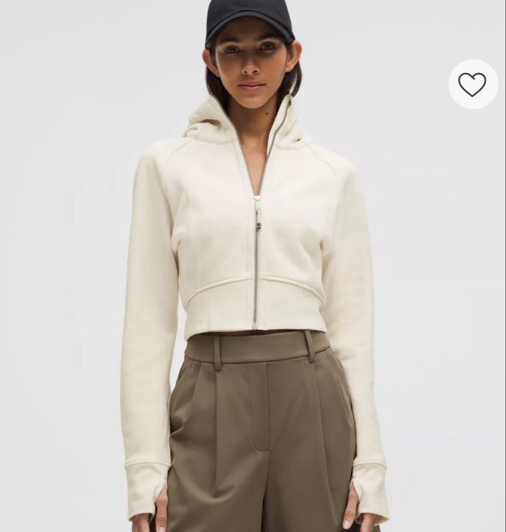 【Lululemon】Scuba フルジップクロップ フーディー　サイズ4